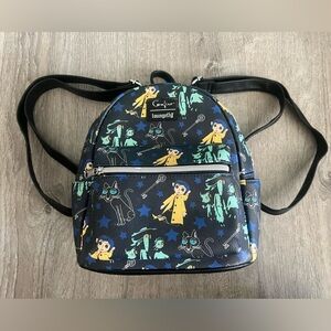 Loungefly Coraline Entertainment Earth Black Mini Backpack